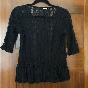 Black Lace Anthropology Top